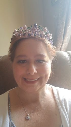 Customer photo review of Amethyst Garden Tiara