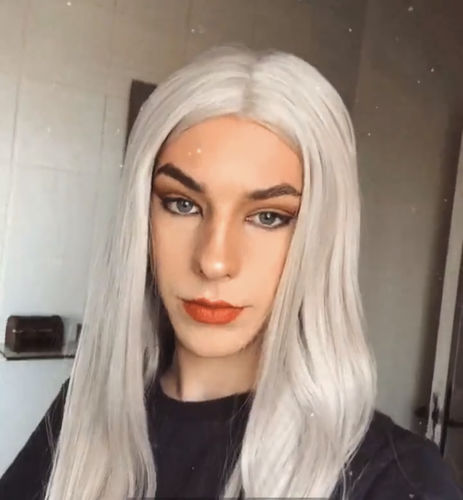 Customer photo review of Atlanta silver|Synthetic Swiss Lace Front Wig