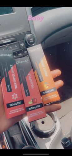 Customer photo review of 100 mg CBD Disposable Vape ~ CleanAF PUFF in 9 Flavors
