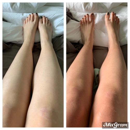 Customer photo review of MT Ultra Dark Mousse & Primer Bundle