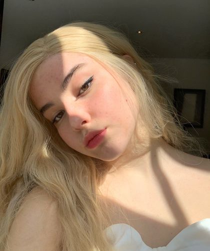 Customer photo review of Milk Punch | Synthetic swiss lace front wig