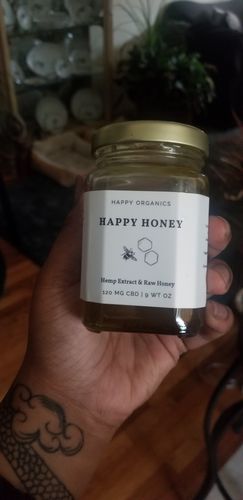 Customer photo review of Happy Honey: Raw, Sustainable Sage and Wildflower Honey with CBD (Full Spectrum)