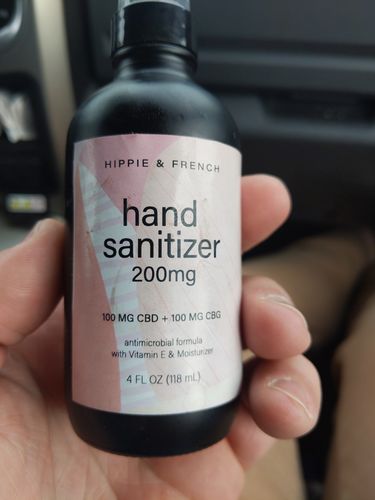 Customer photo review of CBD + CBG Hand Sanitizer (4 oz.)