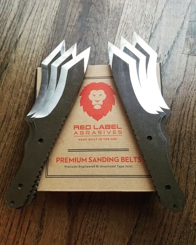 Customer photo review of 2 x 72 Inch EdgeCore Premium Ceramic Grinding Belts