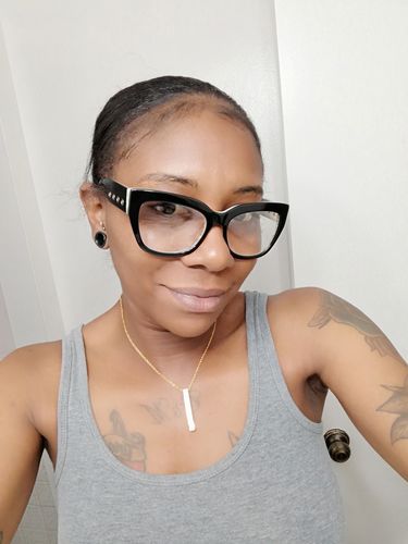 Customer photo review of Custom 3D Bar Necklace