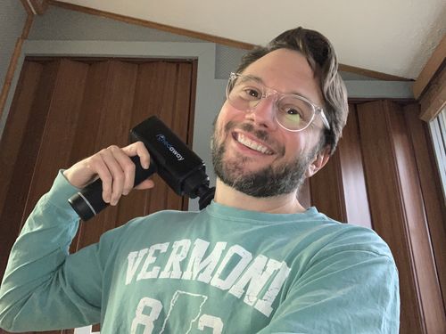 Customer photo review of Achedaway Percussion and Vibration Massager (Black)