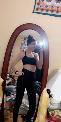 Customer photo review of Mesh Insert Butt Lift Active Leggings - Black