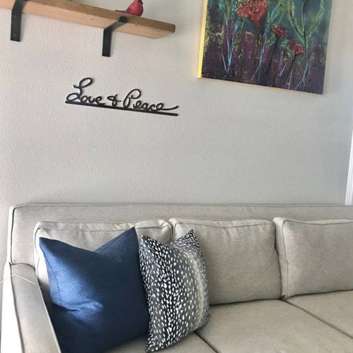 Customer photo review of Antelope Navy Pillow Cover