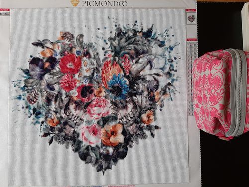 Customer photo review of Diamond Painting - Totenköpfe "Love Forever"