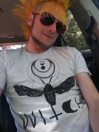 Customer photo review of Moth Witch Unisex T-Shirt, White