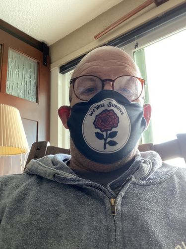 Customer photo review of We Will Survive 2 Layer Protective Face Mask