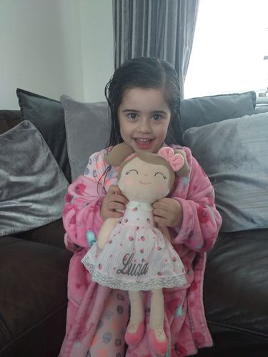 Customer photo review of Personalized Gloveleya Spring Girl Doll With Gift Bag - 5 Colors