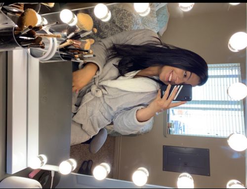 Customer photo review of Hollywood Mirror Makeup Vanity Mirror with Lights, 18.2" W x 22.8" H, White