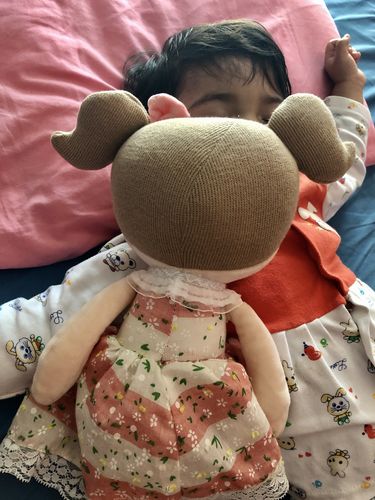 Customer photo review of Personalized Leyadoll Backpack (Pink)