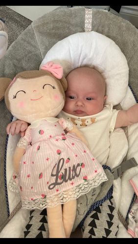Customer photo review of Personalized Gloveleya Spring Girl Doll With Gift Bag - 5 Colors