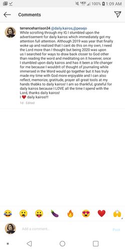 Customer photo review of The Daily Kairos Journal