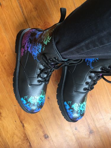 Customer photo review of Blue Purple Floral