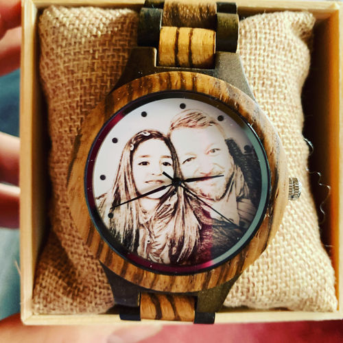 Customer photo review of Wood o'clock - Fotouhr