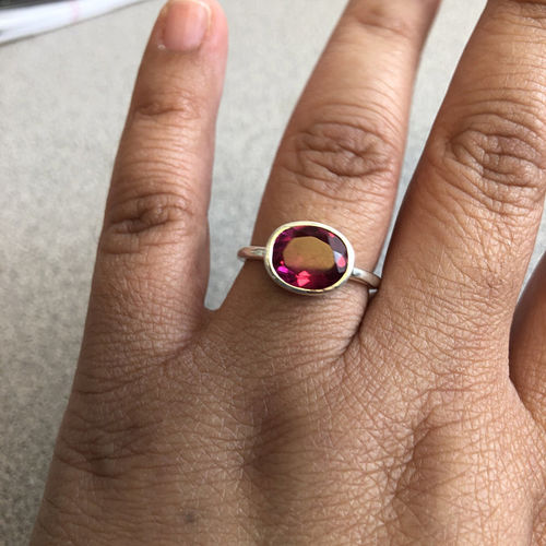 Customer photo review of Pink Spinel Quartz Ring
