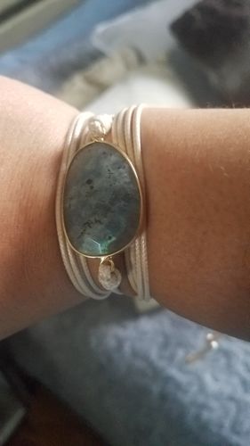 Customer photo review of Healing Labradorite Wrap Bracelet