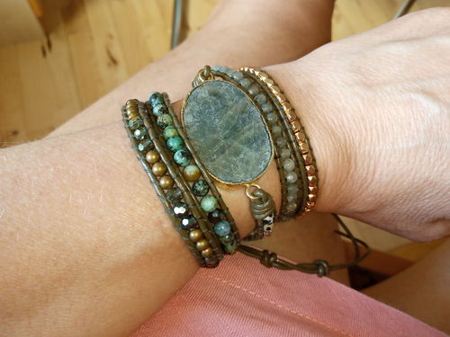 Customer photo review of Growth and Protection Wrap Bracelet