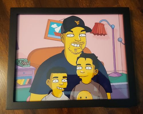 Customer photo review of Personalized Cartoon Portrait