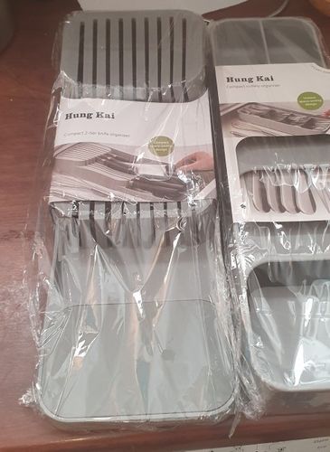 Customer photo review of The Glossy Slot- Sleek Storage compartment for your kitchen utensils and more!