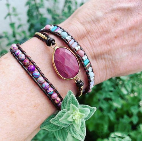 Customer photo review of Rhodochrosite Wrap -Armband