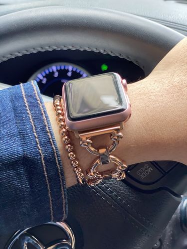 Customer photo review of Classic Link Bracelet for the Apple Watch in Rose Gold, Gold, or Silver