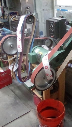 Customer photo review of 2 x 72 Inch EdgeCore Premium Ceramic Grinding Belts