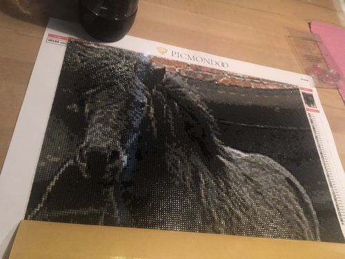 Customer photo review of Diamond Painting - Wölfe im Traumfänger