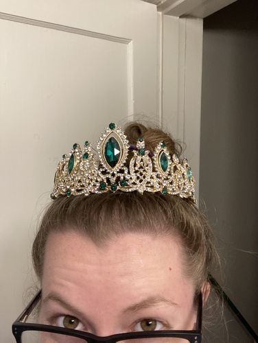 Customer photo review of Emerald Darling Tiara