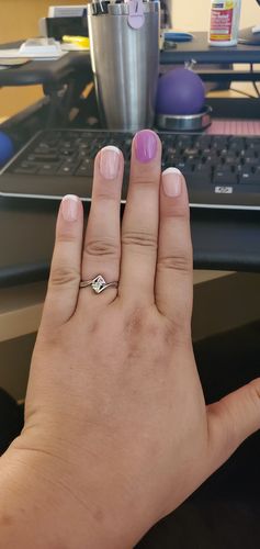Customer photo review of GHDip Dip Powder Nail Kit G641 (Pink&White French Nail Colors)