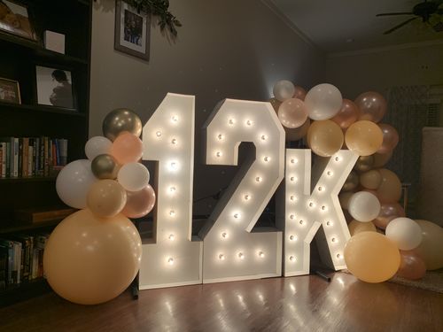 Customer photo review of Just Peachy Balloon Garland Kit