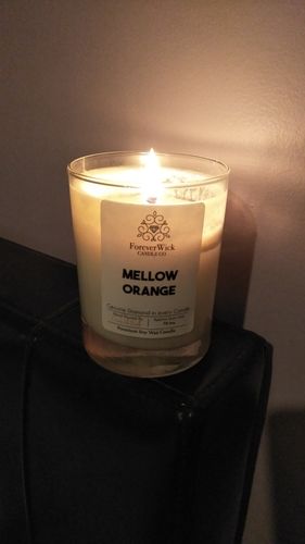 Customer photo review of Mellow Orange Diamond Candle