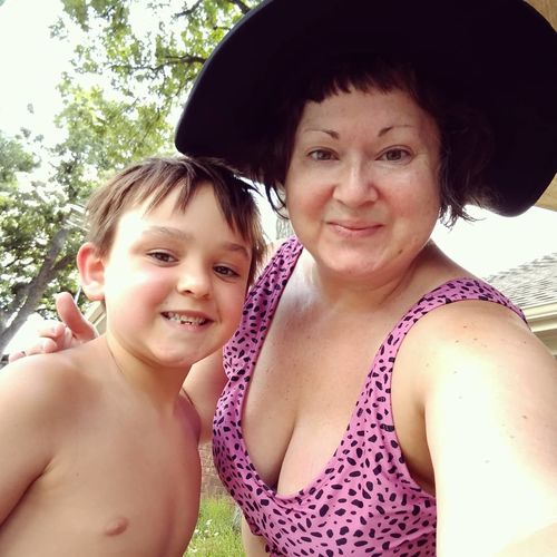 Customer photo review of Traveler Top | Pink Animal Print | Final Sale