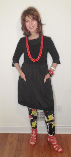 Customer photo review of Joseph Ribkoff Multi Painted Slip-On Cropped Pants 202045 NEW