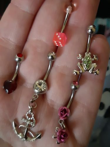 Customer photo review of 5 Piece Mystery Belly Ring Grab Bag