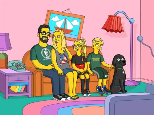 Customer photo review of PERSONALIZED CARTOON PORTRAIT POSTER