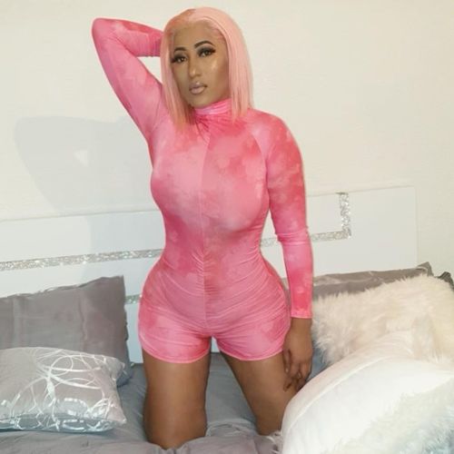 Customer photo review of Combinaison tye and dye short manche longue