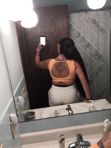 Customer photo review of Open-Back Crop