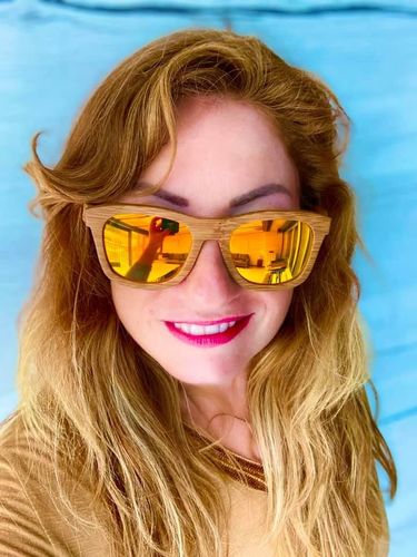 Customer photo review of Lunettes en bois - Bambou Ambre