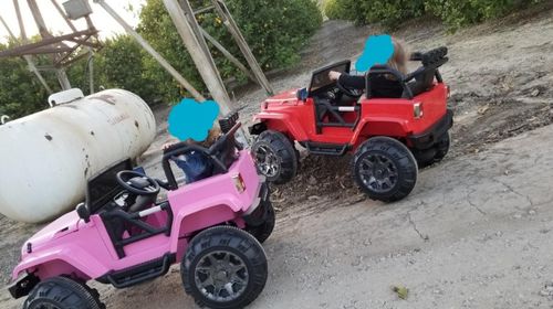 Customer photo review of Electric Jeep for Kids Pink