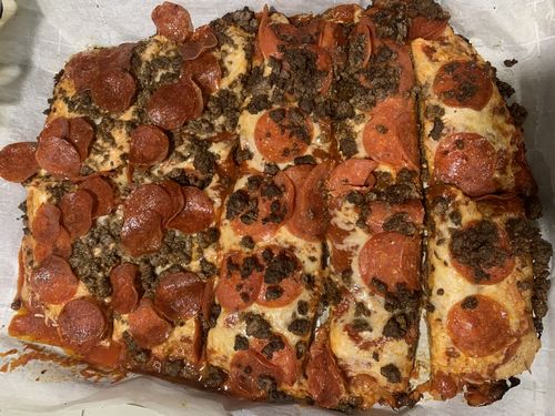 Customer photo review of Pizza Crust Dry Baking Mix - Makes 2 Crusts!