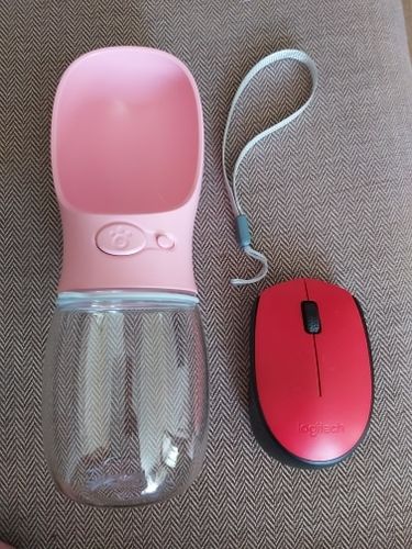 Customer photo review of Dog Travel Water Bottle