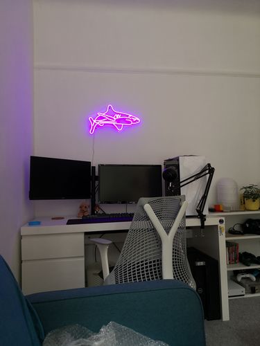 Customer photo review of 'White Tip Shark' Neon Sign
