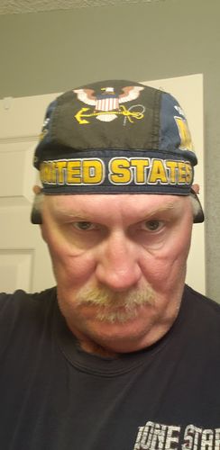 Customer photo review of American Flag Patriotic Headwrap Doo Rag Bald Eagle Durag Skull Cap Cotton Sporty Motorcycle Hat