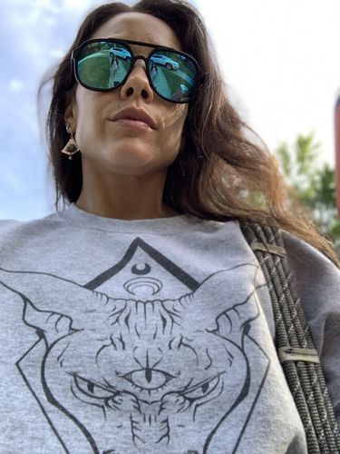 Customer photo review of Sphynx Cat Sweatshirt