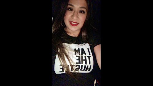 Customer photo review of Ladies I Am The Hustle Flag - Black Perfect Tee