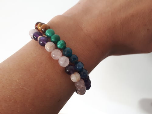 Customer photo review of Bracelet des 7 chakras « Guérison » - Argent 925 - 6 mm